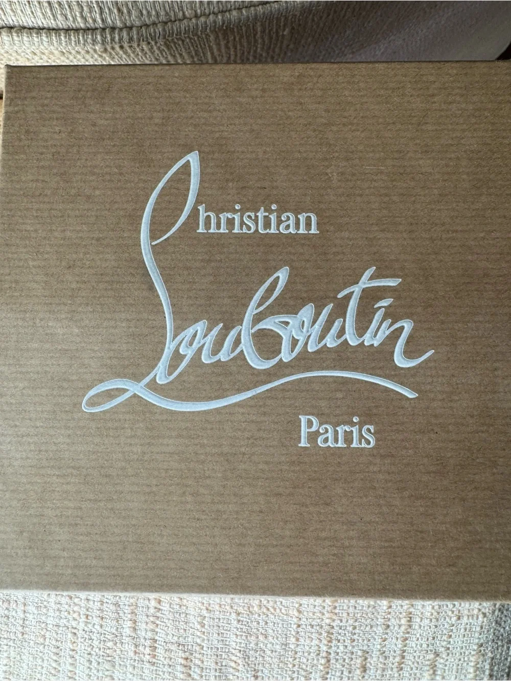 Christian Louboutin Ivory Satin Bow Ballet Flats with Red Sole